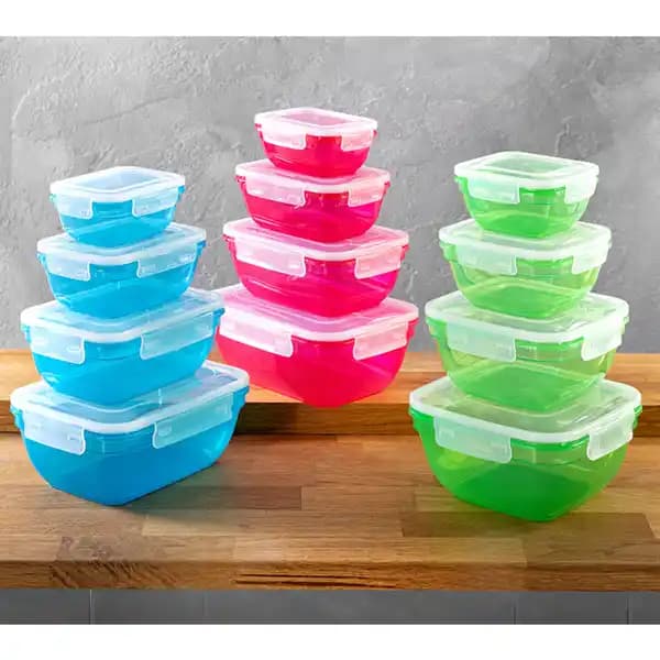 Casa Royale Frischhaltedosen 4er-Set, 500 ml + 900 ml + 1500 ml + 2400 ml oder 400 ml + 800 ml + 1400 ml + 2300 ml – Norma