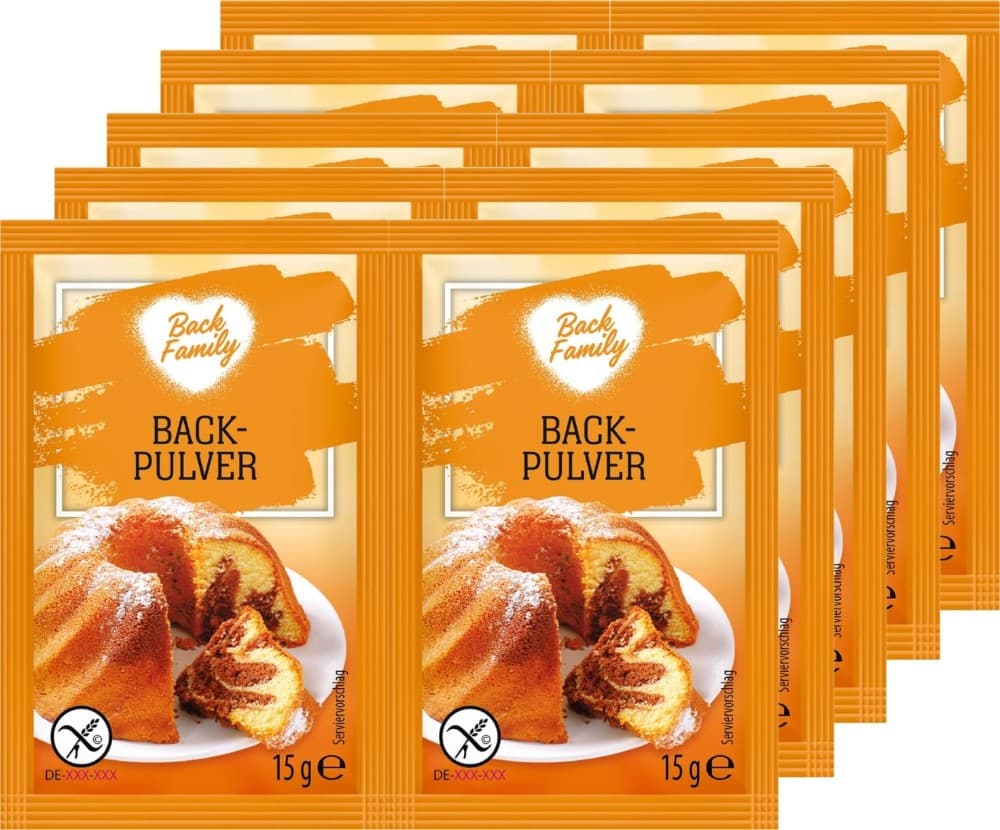 Back Family Backpulver, 10 x 15 g – Hofer