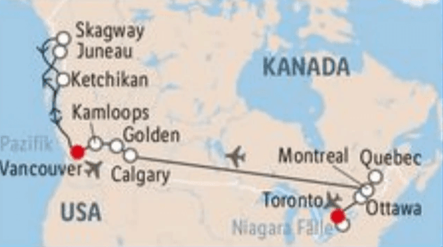 Kanada & Alaska Rundreise & Kreuzfahrt – MS Koningsdam 18 Tage Angebot bei Lidl Reisen