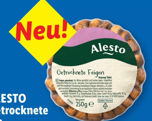 Alesto Getrocknete Feigen, 250 g – Lidl