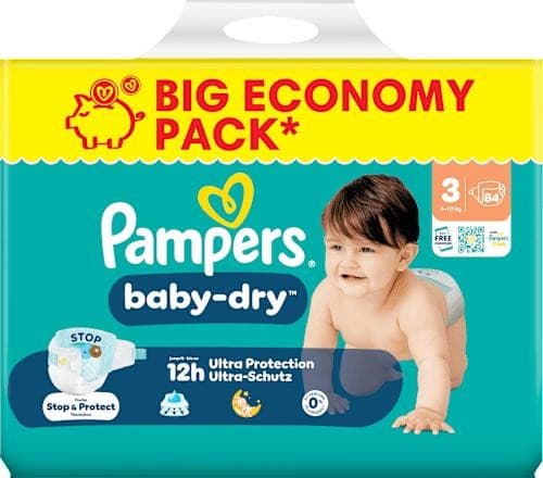 Pampers Big Pack Baby Dry, Premium Protection Windeln od. Pants, 32–84 Stück – Billa Plus