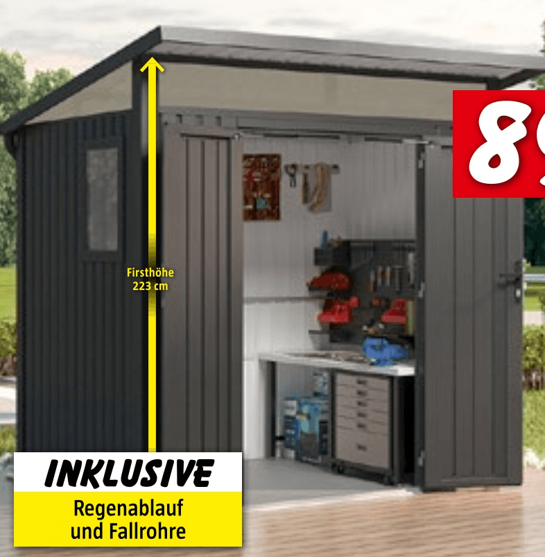 Gardol-Gerätehaus STYLE 225 x 190 x 223 cm Angebot bei Bauhaus