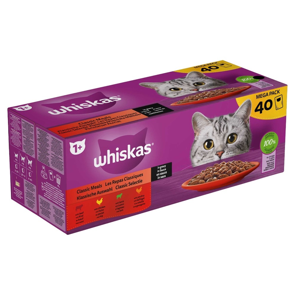 Whiskas Auswahl in Sauce Katzenfutter-Beutel 40 x 85 g Angebot bei Bipa