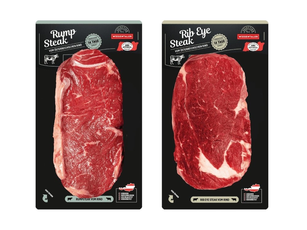 Frisches Rib-Eye Steak oder Rumpsteak vom Rind 350 g WIESENTALER SELECTION Angebot bei Lidl