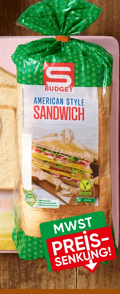 American Style Sandwich, 750 g S-Budget – Spar