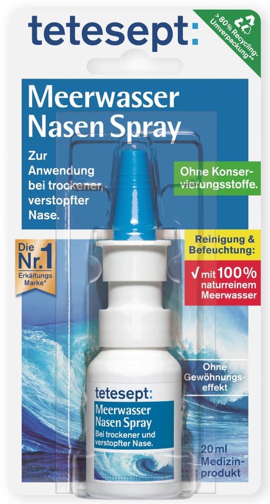 Tetesept Meerwasser Nasenspray, 20 ml – Müller