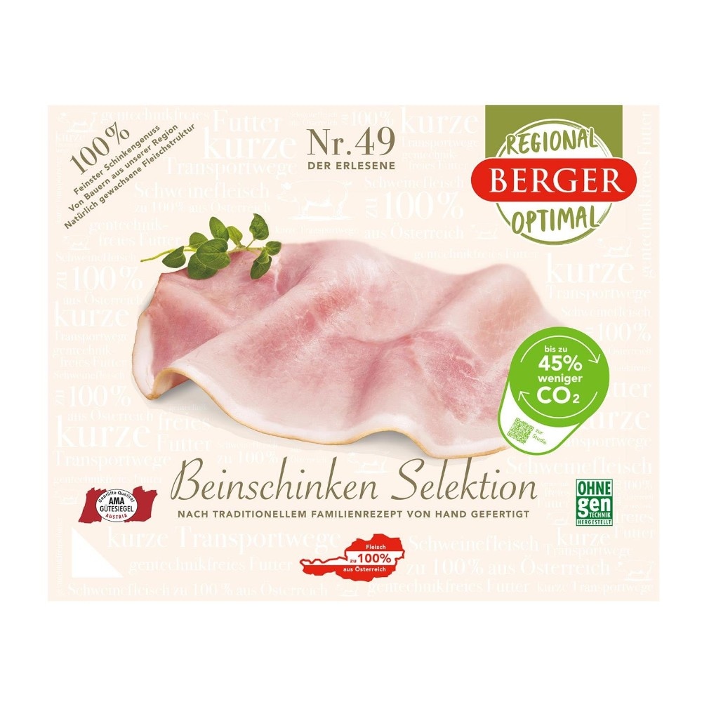 Berger Wellness Schinkenaufschnitt oder Beinschinken Selektion 130-g/180-g-Packung Angebot bei Interspar