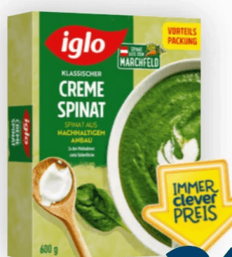 Cremespinat, 600 g Iglo – Billa