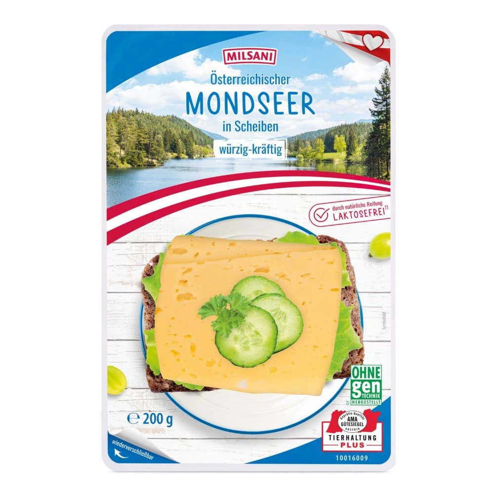 Österreichische Käsescheiben, 250 g/200 g Milsani – Hofer