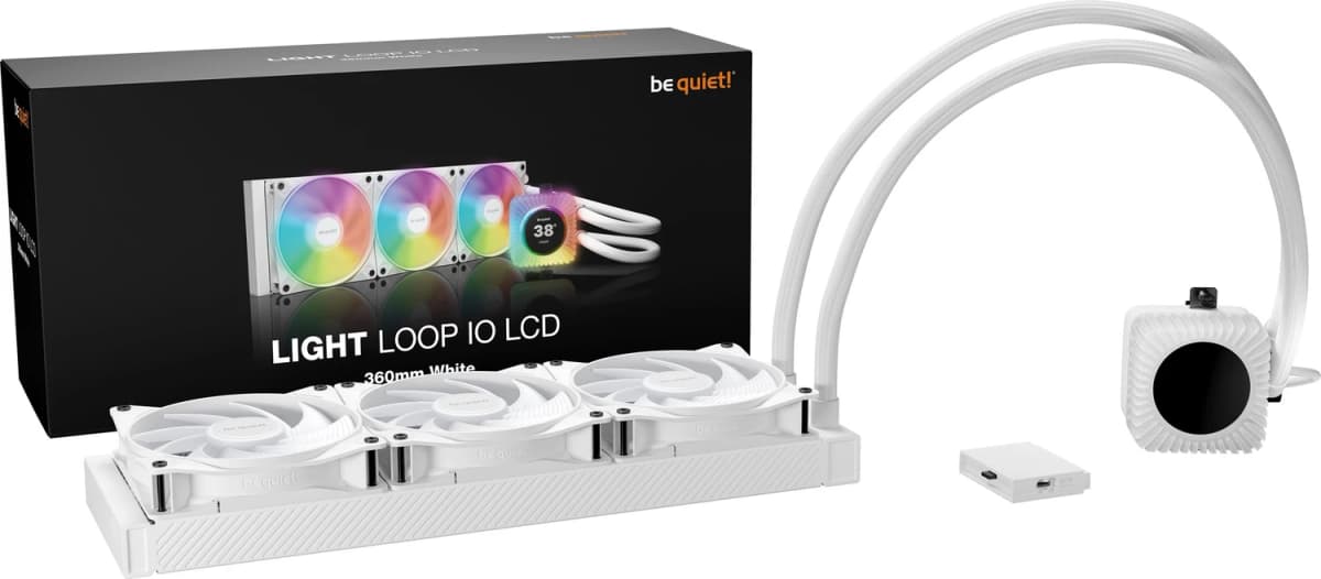 Light Loop IO LCD 360mm weiß, 360 mm be quiet! – E-tec