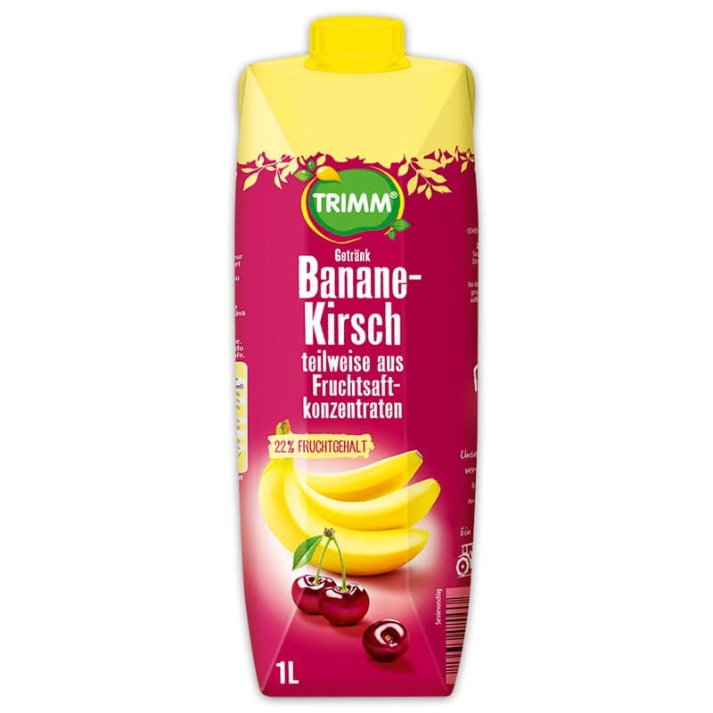 Trimm Banane-Kirsch-Getränk, je 1 l – Norma