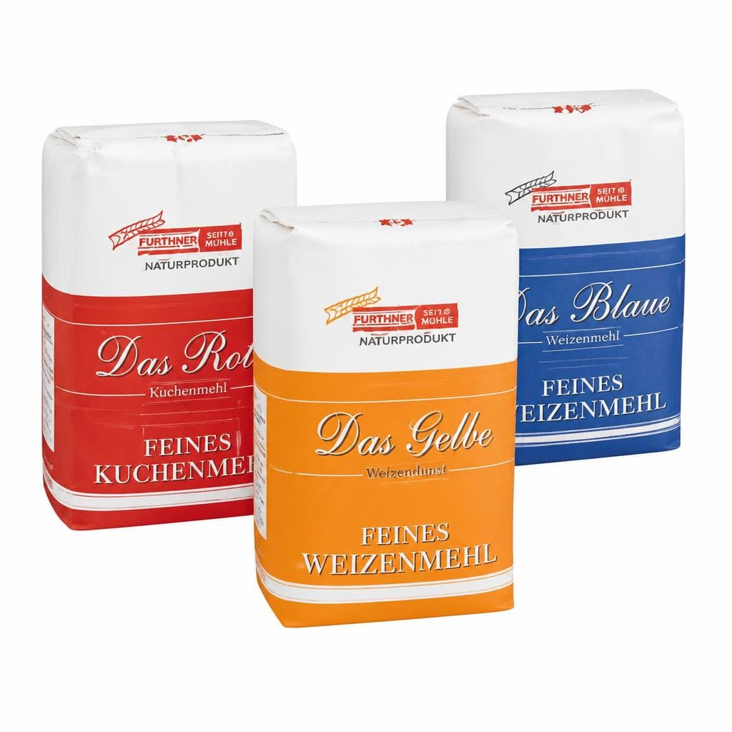 Das Gelbe Weizendunst, Das Rote Kuchenmehl oder Das Blaue Weizenmehl 1 kg Furthner Angebot bei Maximarkt