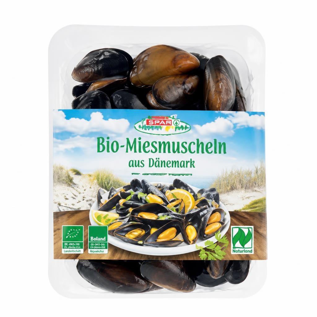 Bio-Miesmuscheln natur 500-g-Packung Natur Pur Angebot bei Spar