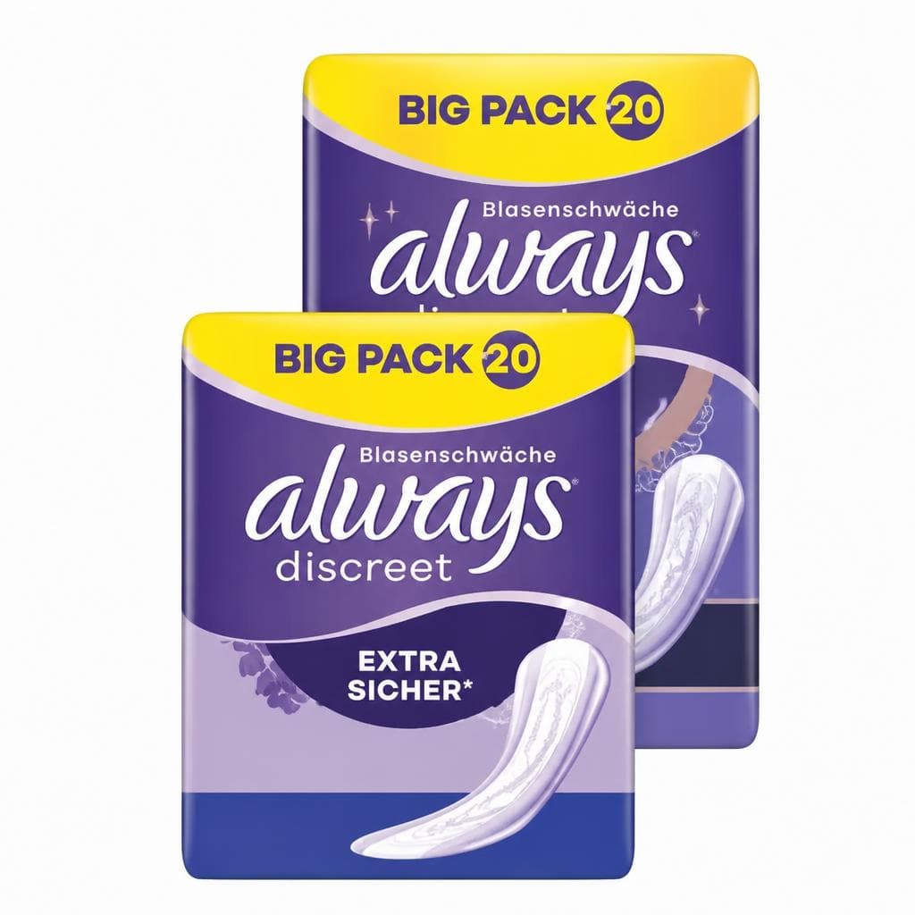 Always Discreet Inkontinenzeinlagen 20, 26 od. 30 Stück Angebot bei Bipa
