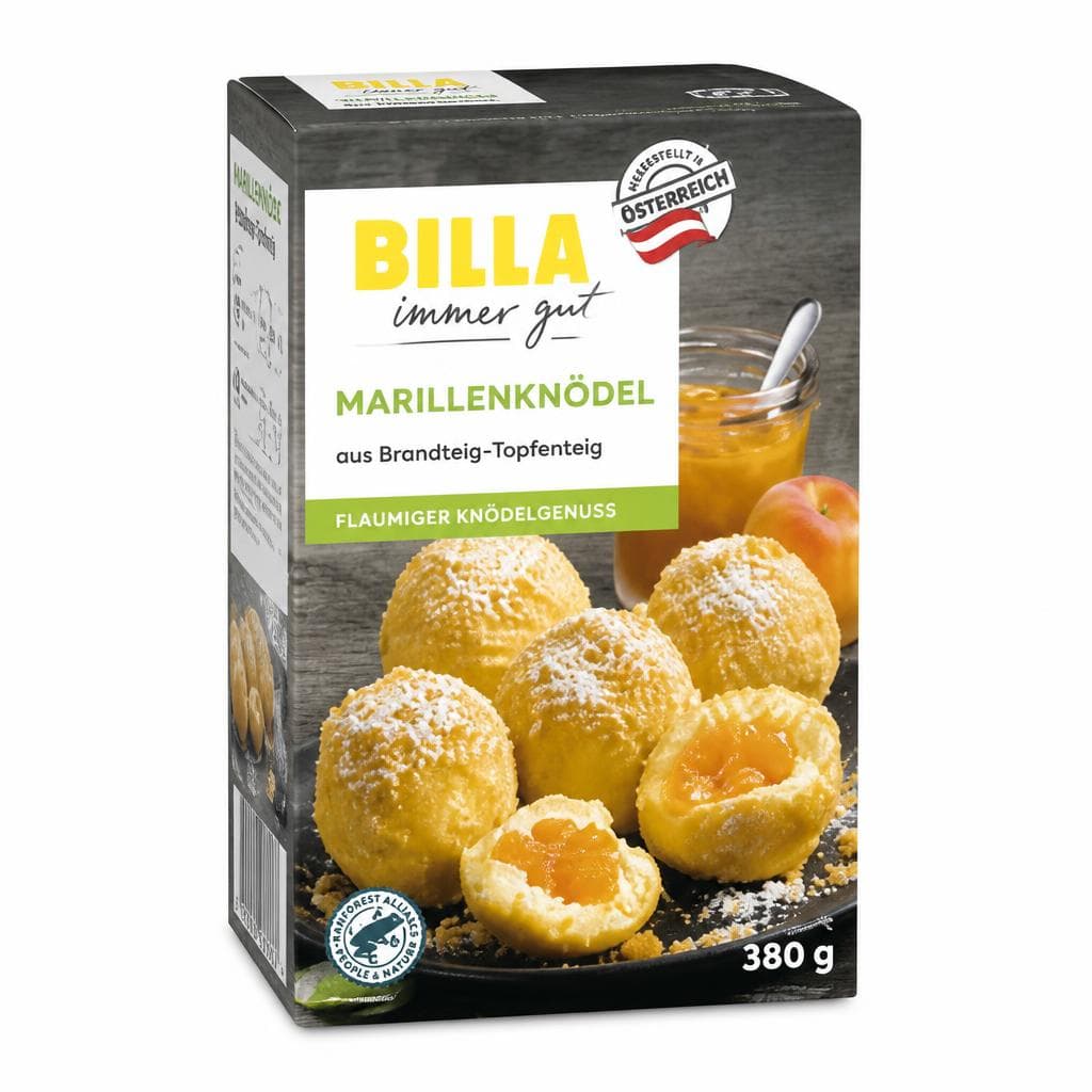 Marillen-, Erdbeer- od. Nougatknödel, 340 g–440 g BILLA immer gut – Billa