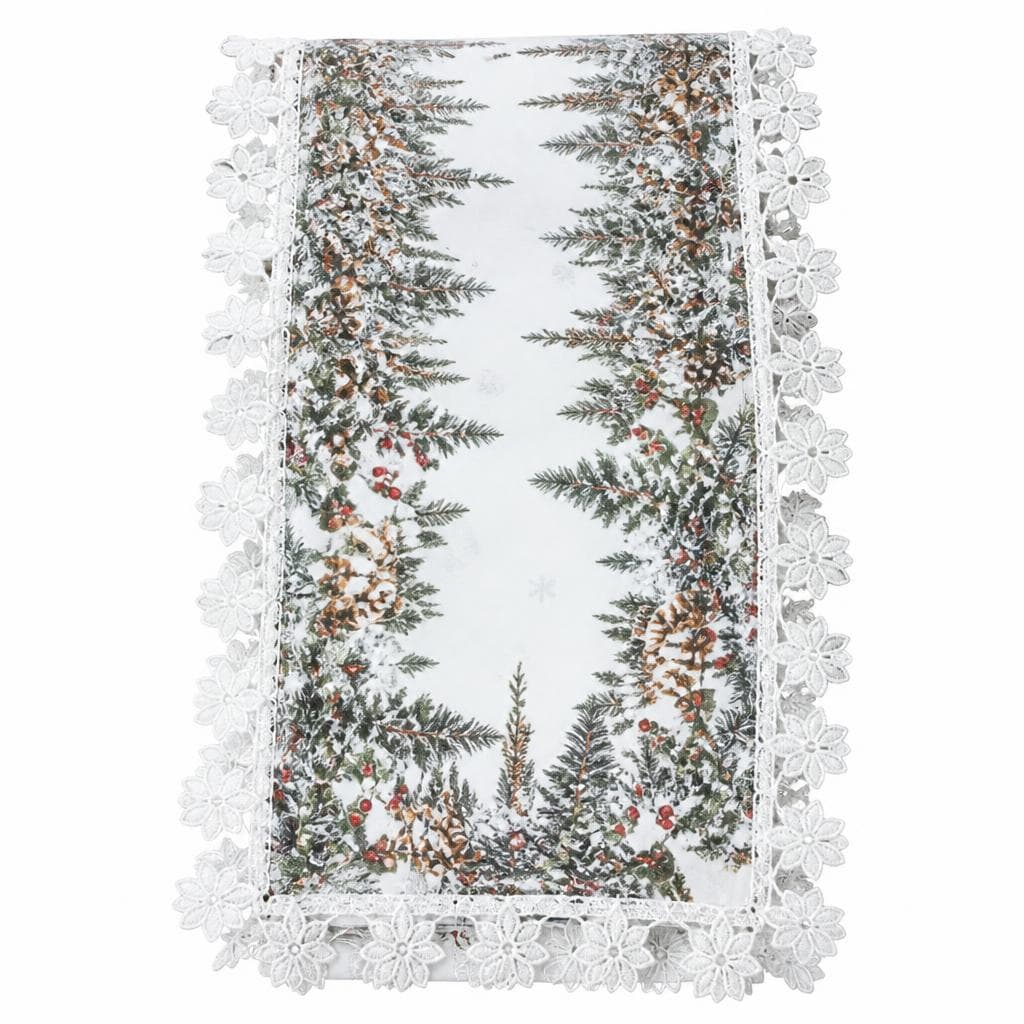 Bella Casa Tischwäsche mit Spitze Tischläufer, ca. 40x150 cm – Norma