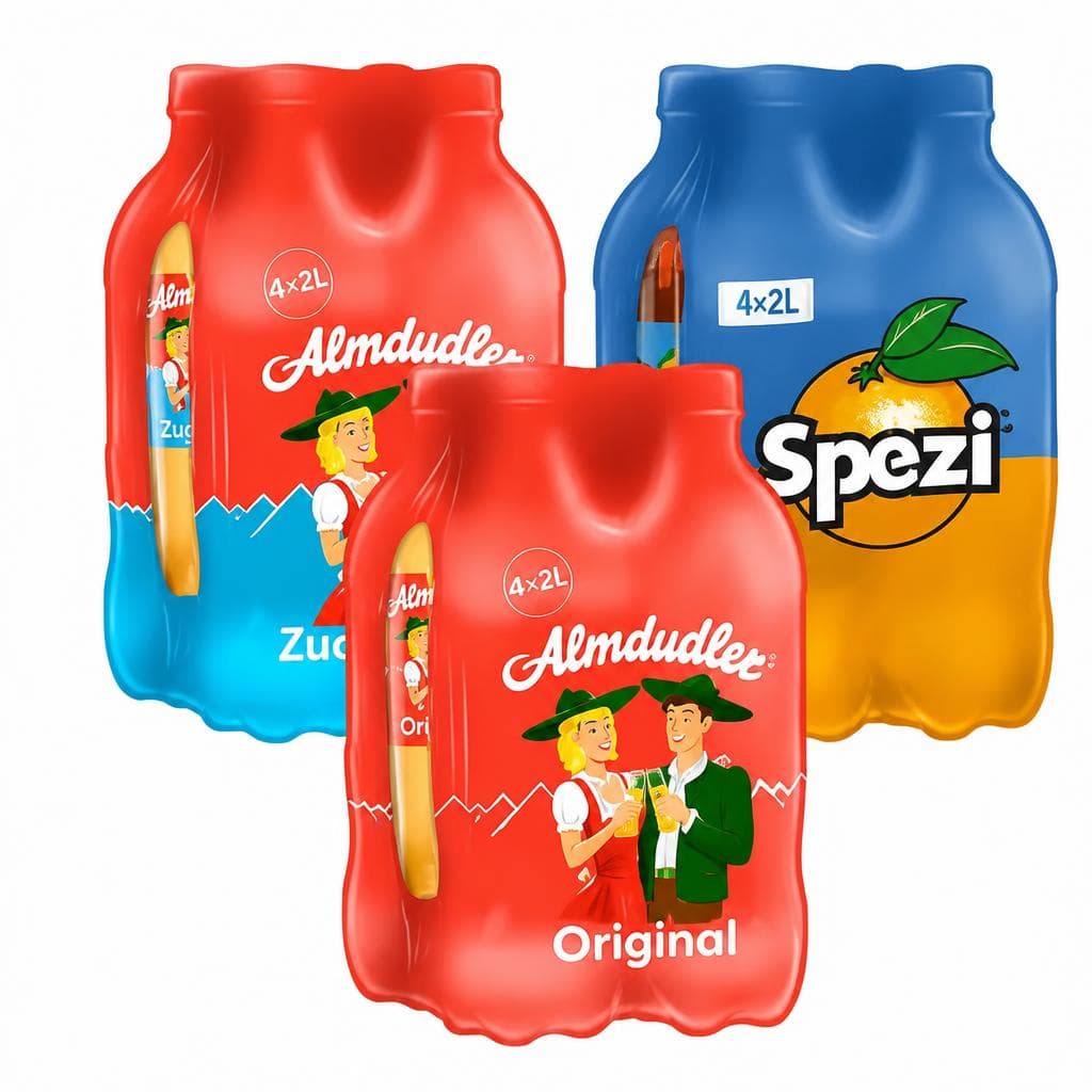 Almdudler Original, Zuckerfrei oder Spezi, 2-Liter-Flasche – Interspar