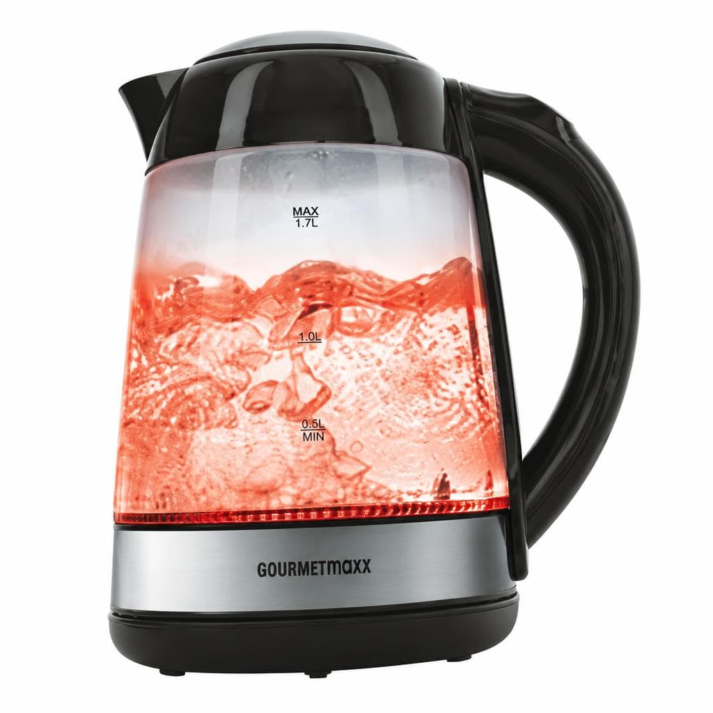 LED-Glas-Wasserkocher 2.200 Watt GOURMETmaxx – Norma