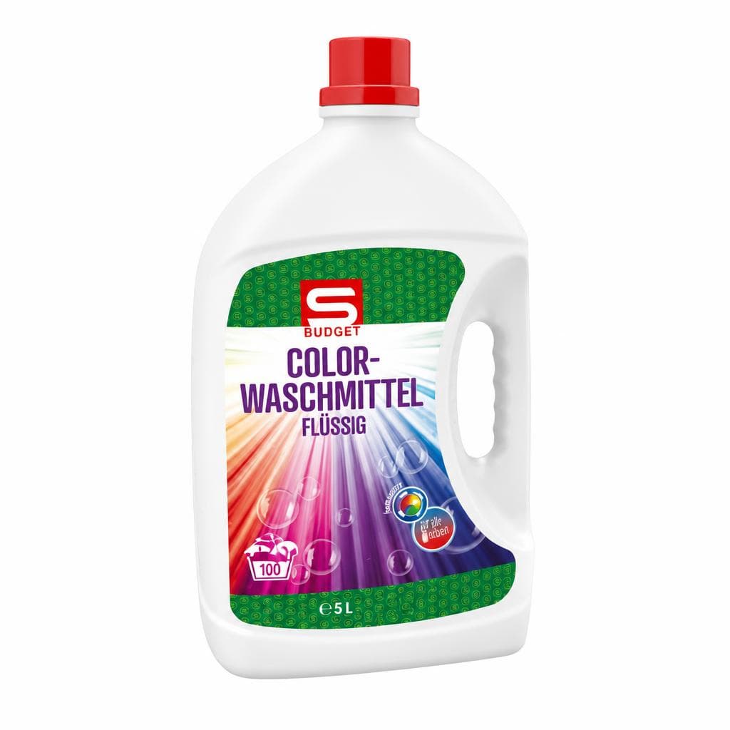 S-BUDGET Color- oder Vollwaschmittel flüssig, 100 WG – Spar