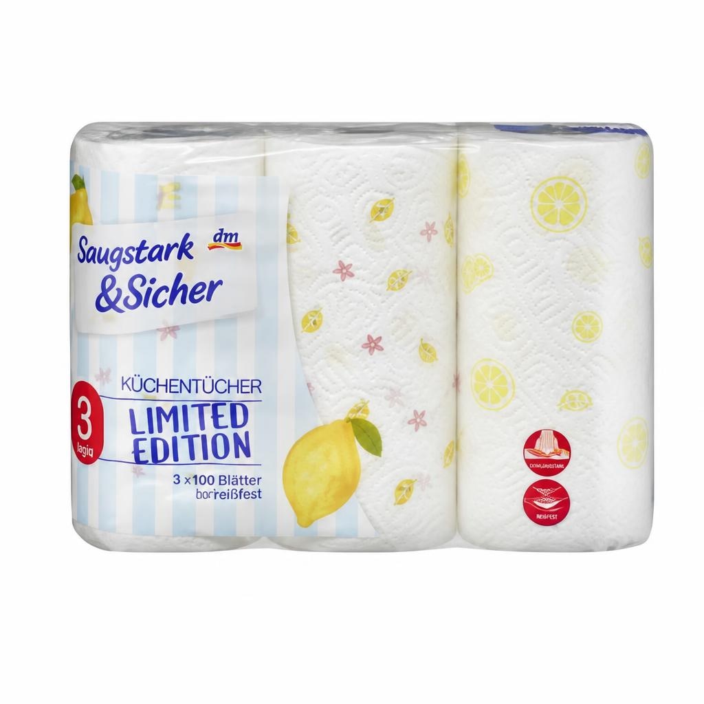 Saugstark & Sicher Küchentücher 3 x 100 Bl. Angebot bei Dm