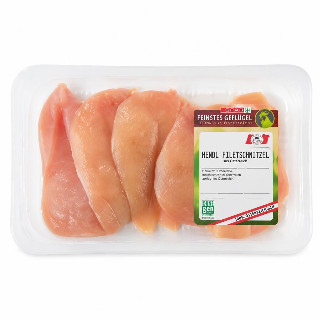 Hendl-Filetschnitzel 480-g-Packung Feinstes Geflügel Angebot bei Spar
