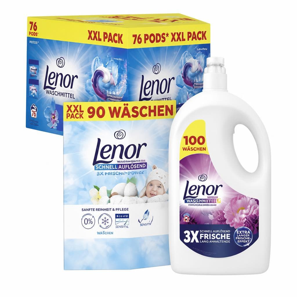 Waschmittel Gel, Pulver oder All-in-One Pods, Gel 100 WG, Pulver 90 WG oder All-in-One Pods 76 WG LENOR – Lidl