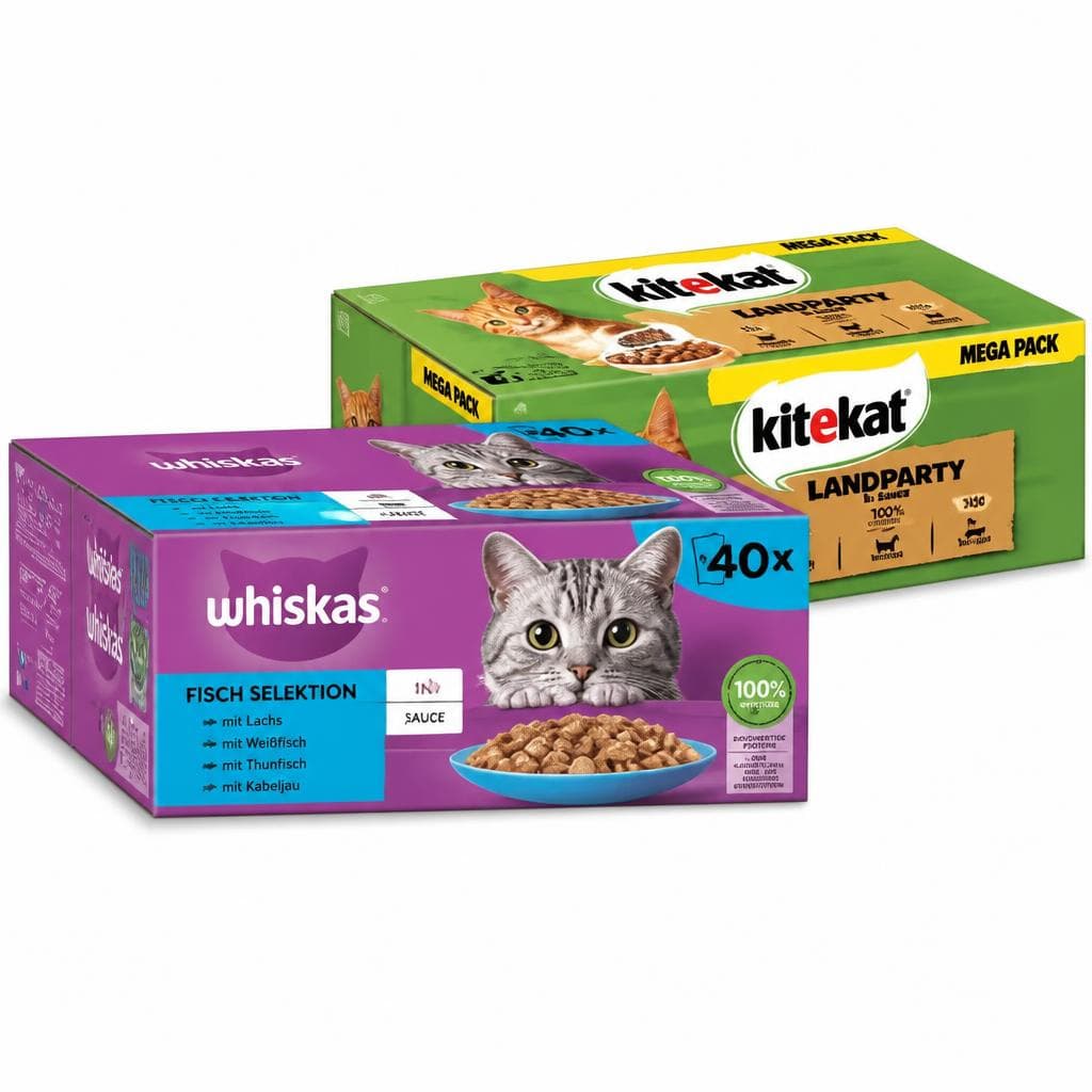 Whiskas Katzennahrung oder Kitkat Katzennahrung, 40x 85 g oder 48x 85 g – Maximarkt
