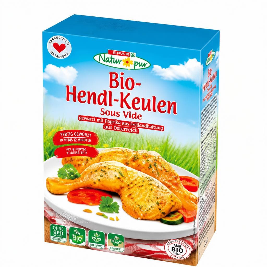 Bio-Hendl-Keulen Sous Vide gewürzt mit Paprika aus Freilandhaltung aus Österreich, per kg – Interspar