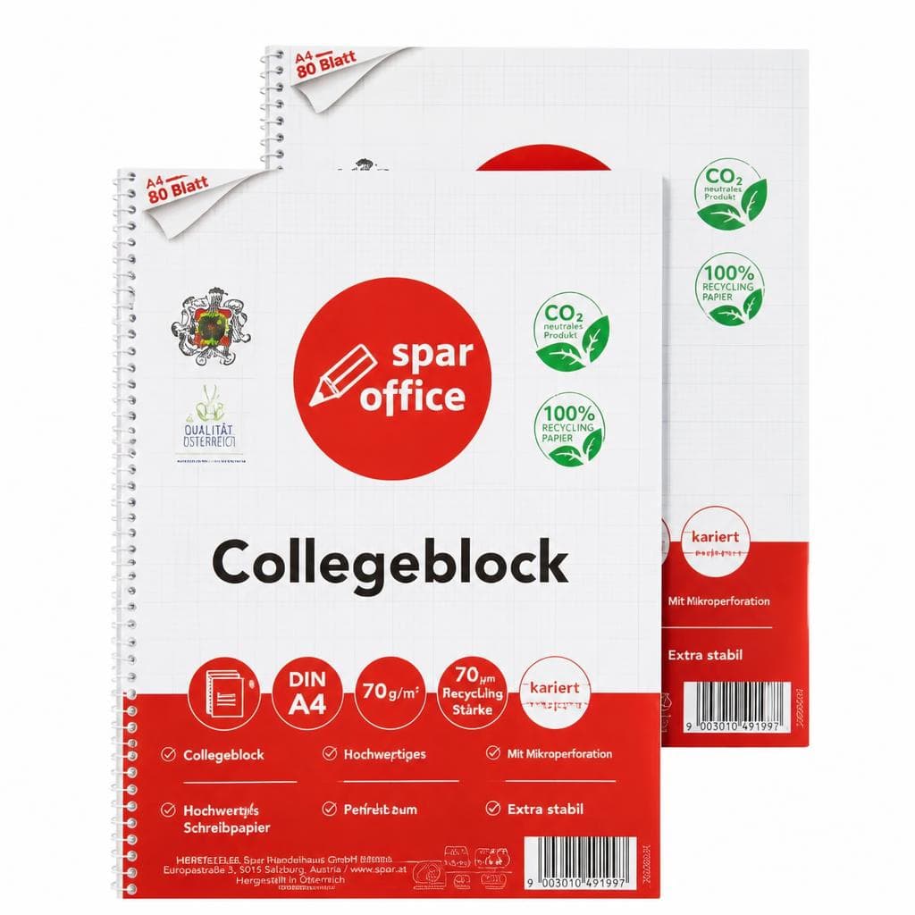 Collegeblock, 80 Blatt – Interspar