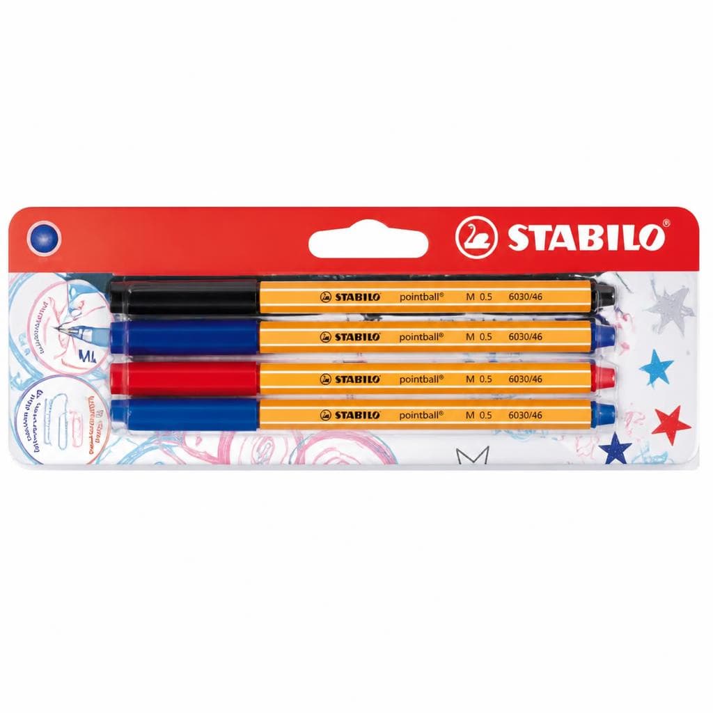 Kugelschreiber "Pointball", 4er-Packung STABILO – Interspar